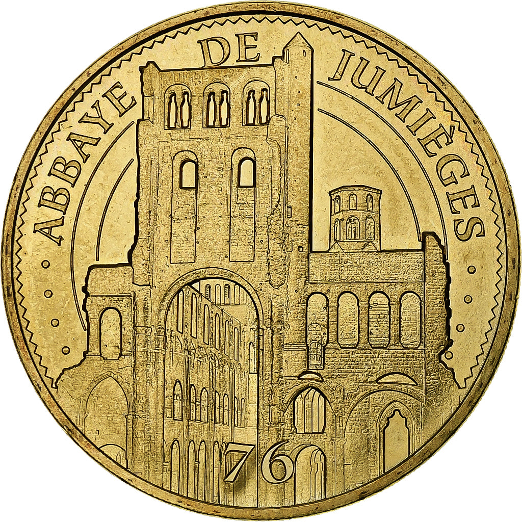 Francia, ficha, Tourist Token, 76/ Le Trait n°3 - ABBAYE DE JUMIEGES 76, 2015