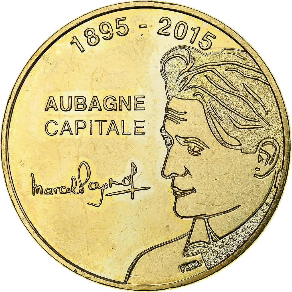 France, Jeton, Tourist Token, 13/ Marcel Pagnol - Aubagne, 2015, Monnaie de