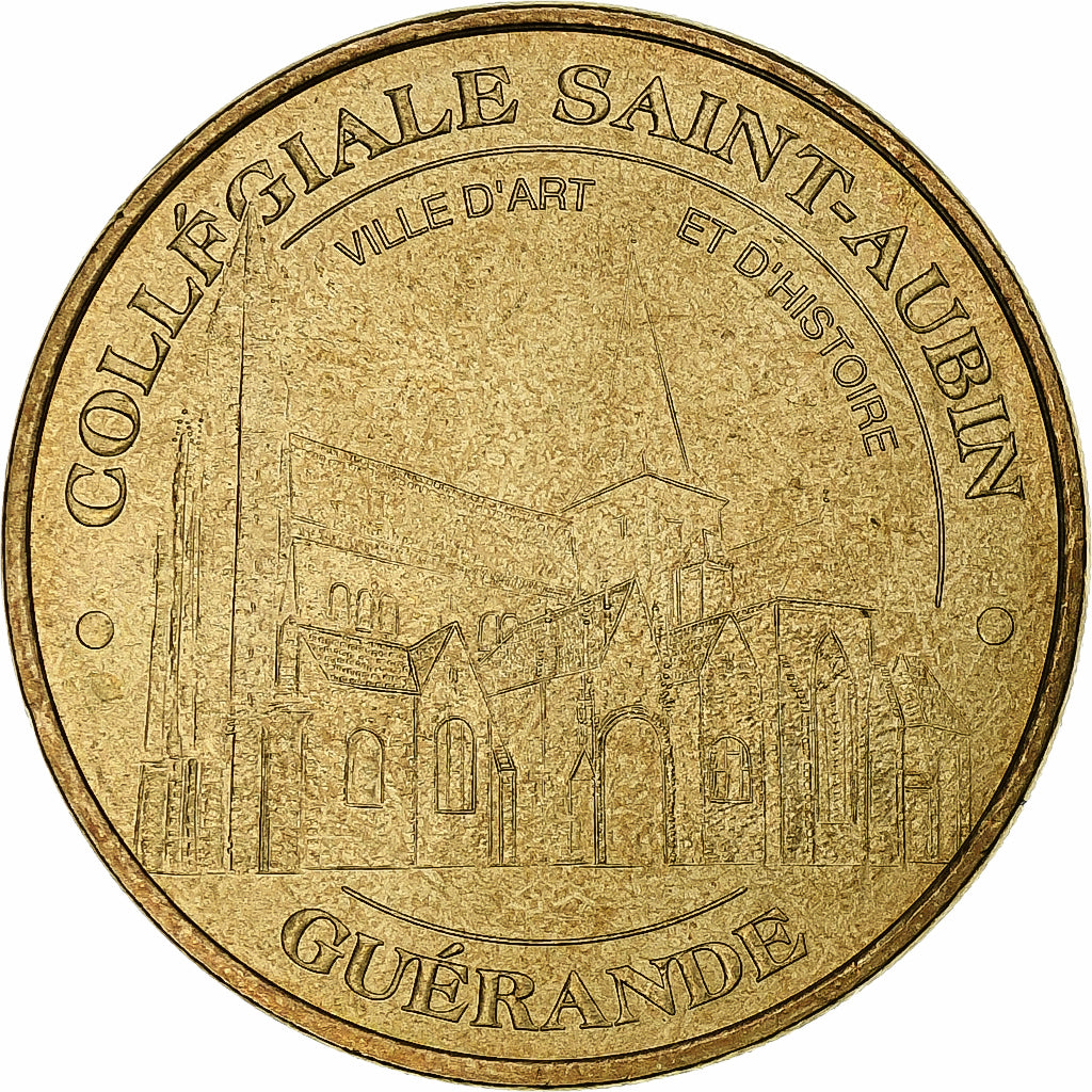 France, Jeton, Jeton Touristique, 44/ Collégiale Saint-Aubin - Guérande, 2010
