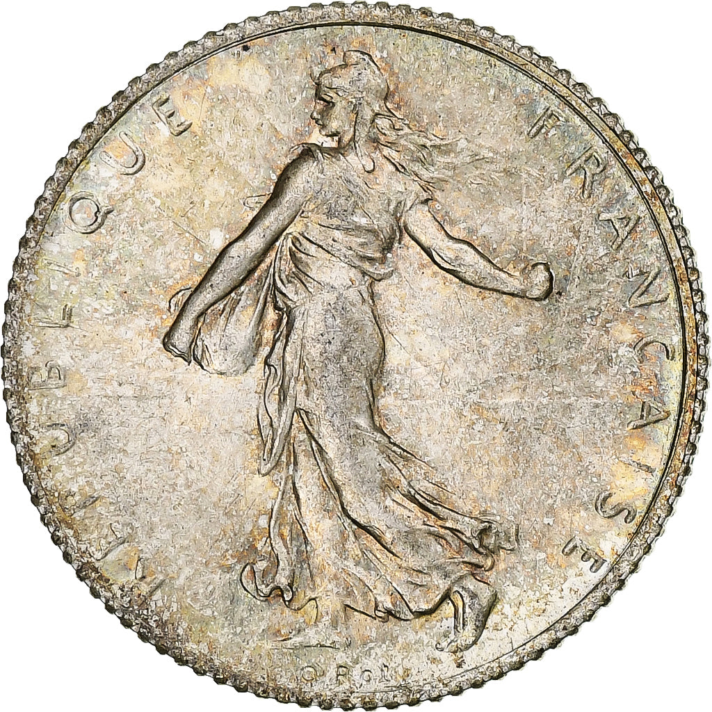 France, Semeuse, Franc, 1920, Paris, MS(64), Silver, KM:844.1, Gadoury:467