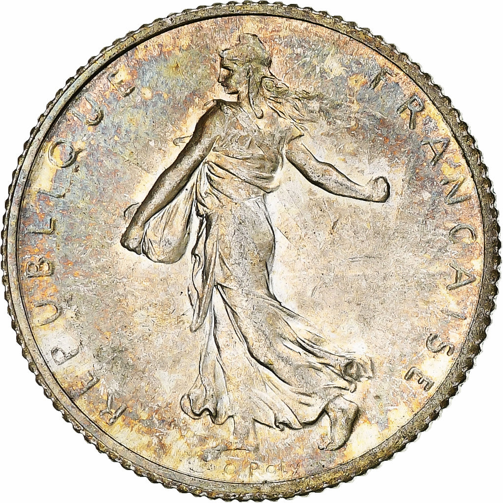 France, Semeuse, Franc, 1920, Paris, MS(64), Silver, KM:844.1, Gadoury:467