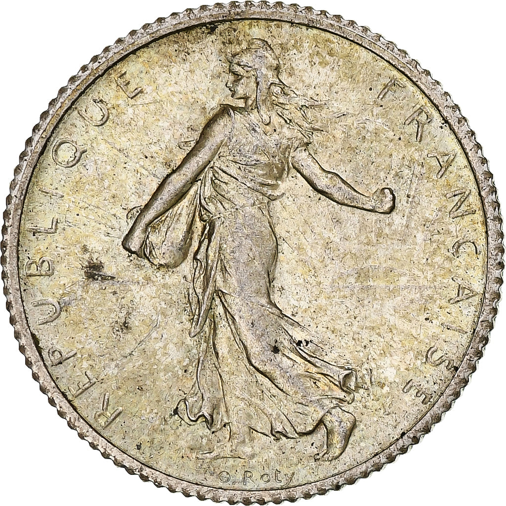 France, Semeuse, Franc, 1920, Paris, MS(64), Silver, KM:844.1, Gadoury:467