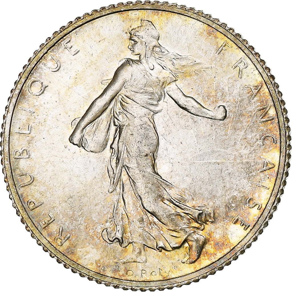 France, Semeuse, Franc, 1920, Paris, MS(64), Silver, KM:844.1, Gadoury:467