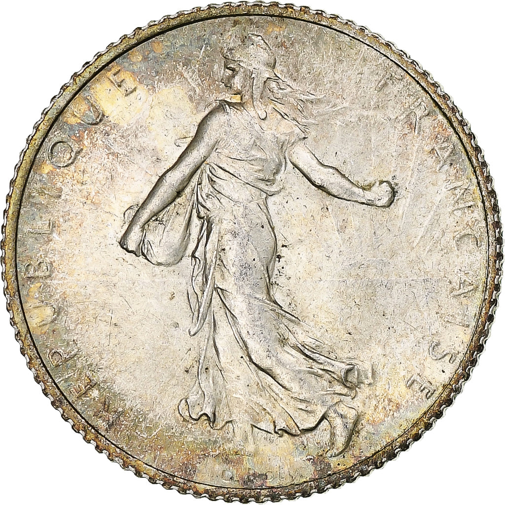 France, Semeuse, Franc, 1920, Paris, MS(64), Silver, KM:844.1, Gadoury:467