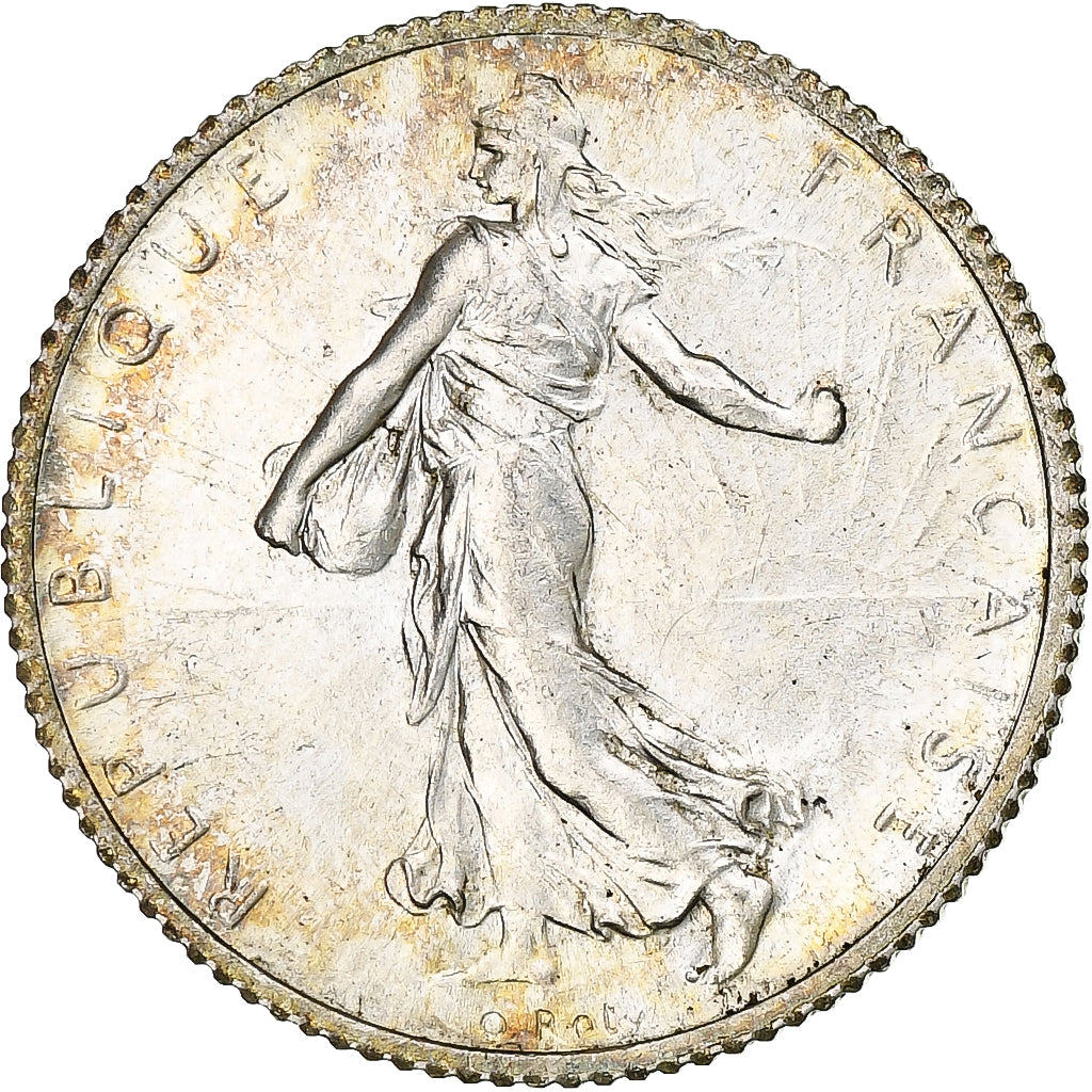 França, Semeuse, Franc, 1920, Paris, MS(64), Prata, KM:844.1, Gadoury:467