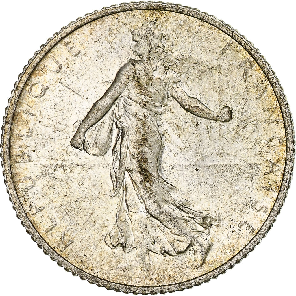 France, Semeuse, Franc, 1920, Paris, MS(64), Silver, KM:844.1, Gadoury:467
