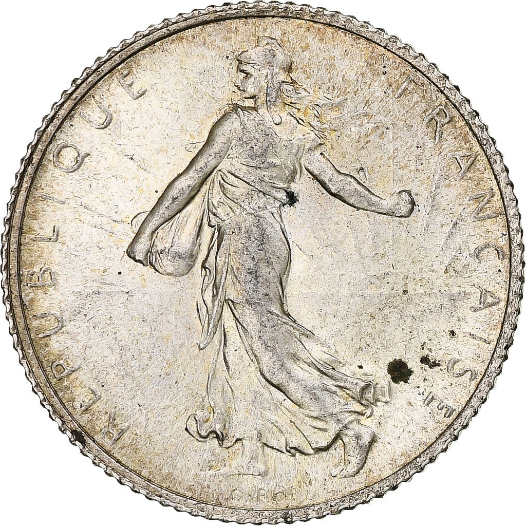 France, Semeuse, Franc, 1920, Paris, MS(63), Silver, KM:844.1, Gadoury:467