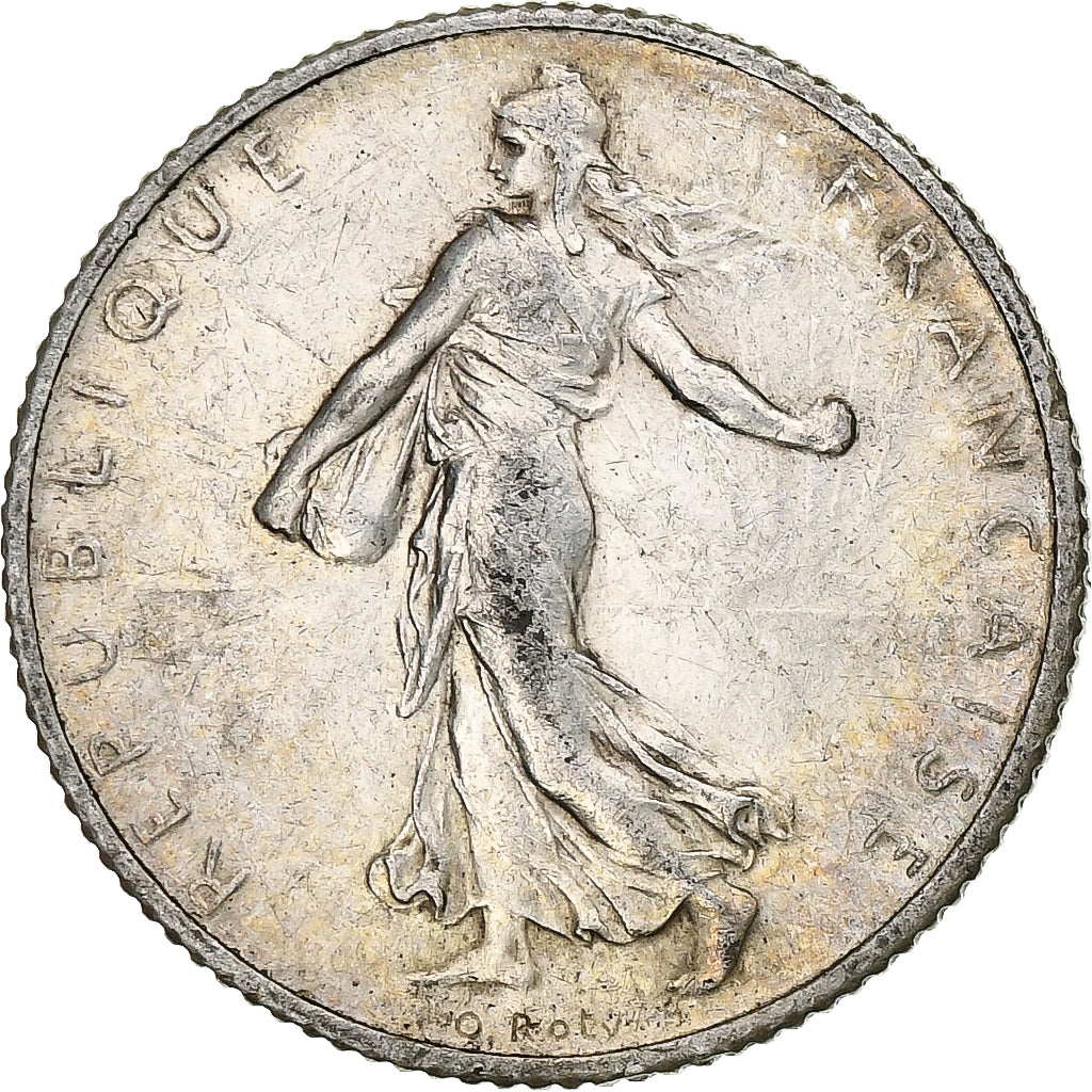Coin, France, Semeuse, Franc, 1912, Paris, AU(50-53), Silver, KM:844.1