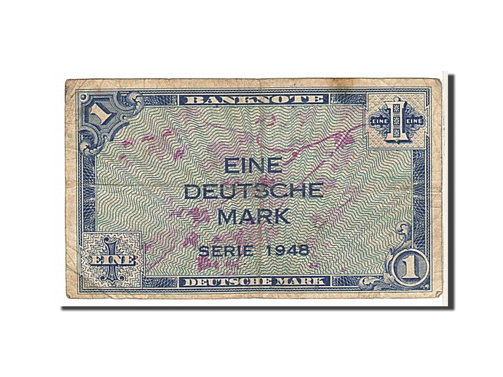 Banknote, GERMANY - FEDERAL REPUBLIC, 1 Deutsche Mark, 1948, KM:2a, VF(20-25)