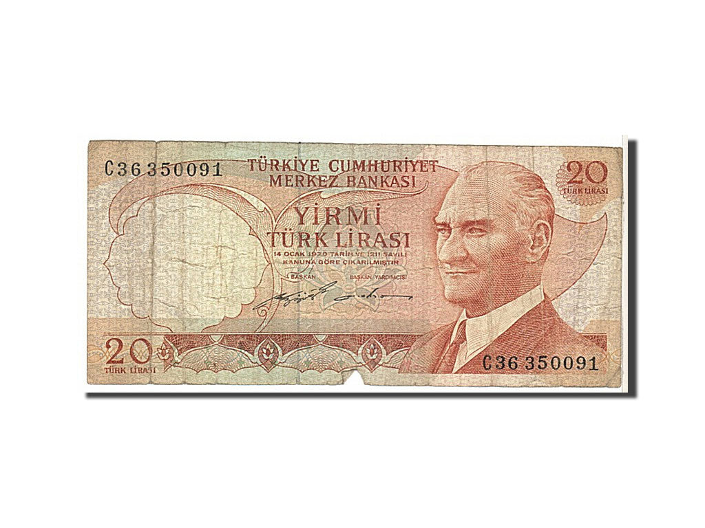 Banknote, Turkey, 20 Lira, 1930, KM:181b, VF(20-25)