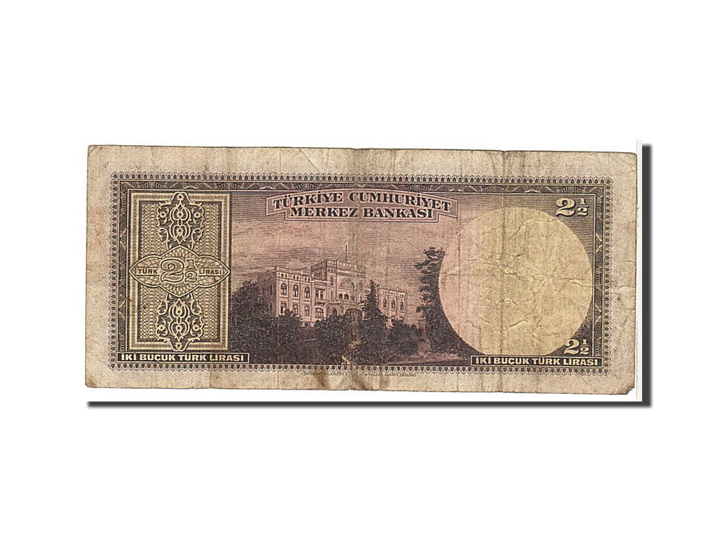Turkey, 2 1/2 Lira, 1930, KM #140, VF(20-25), 061980