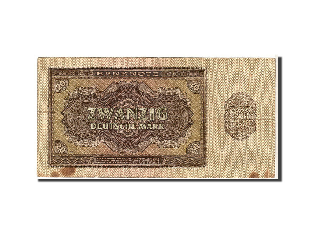 Germany - Democratic Republic, 20 Deutsche Mark, 1948, KM #13b, VF(20-25),...