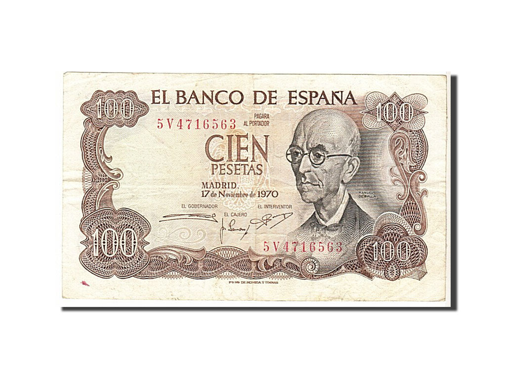 Billet, Espagne, 100 Pesetas, 1970, KM:152a, TTB
