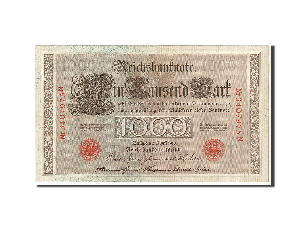 Banknote, Germany, 1000 Mark, 1910, AU(55-58)