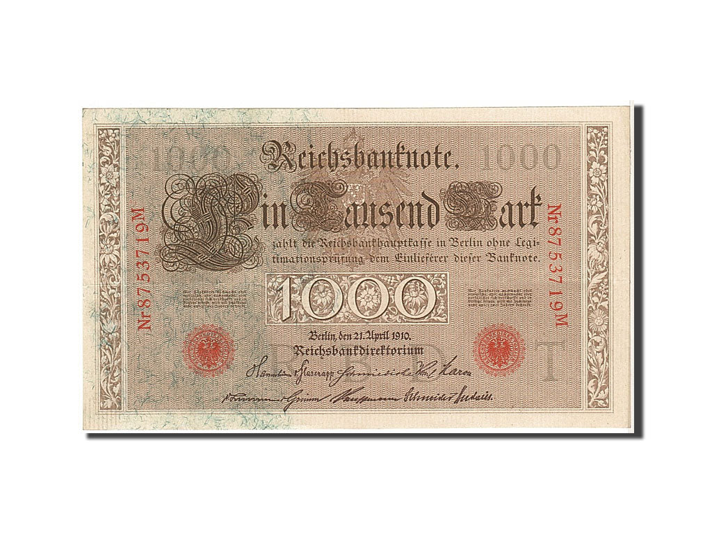 Billet, Allemagne, 1000 Mark, 1910, KM:44b, TTB+