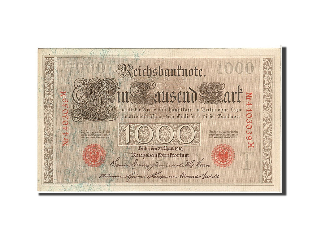 Banknote, Germany, 1000 Mark, 1910, AU(55-58)