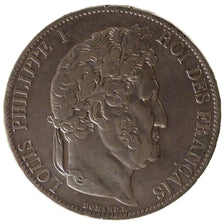 FRANCE, 5 Francs, 1845, Paris, EF(40-45), Silver, Gadoury #678a, 24.70