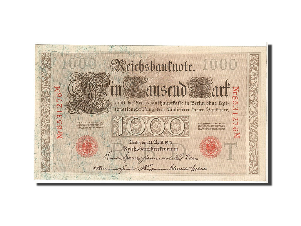 Billet, Allemagne, 1000 Mark, 1910, KM:44b, TTB+