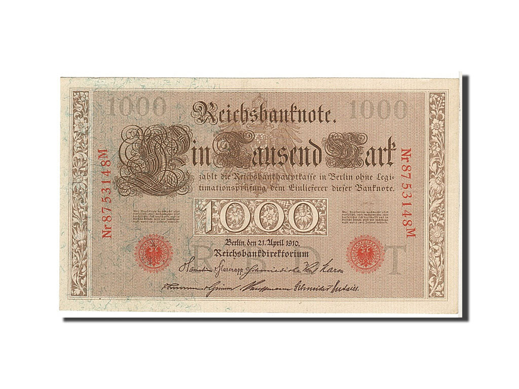 Banknote, Germany, 1000 Mark, 1910, AU(55-58)