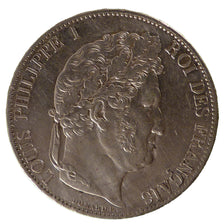 FRANCE, 5 Francs, 1845, Paris, EF(40-45), Silver, Gadoury #678a, 24.80