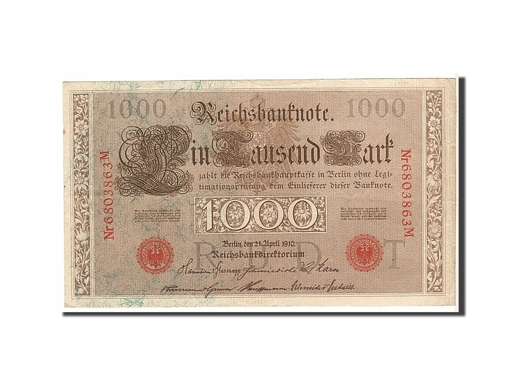 Germany, 1000 Mark, 1910, KM #44b, EF(40-45), 1989374M