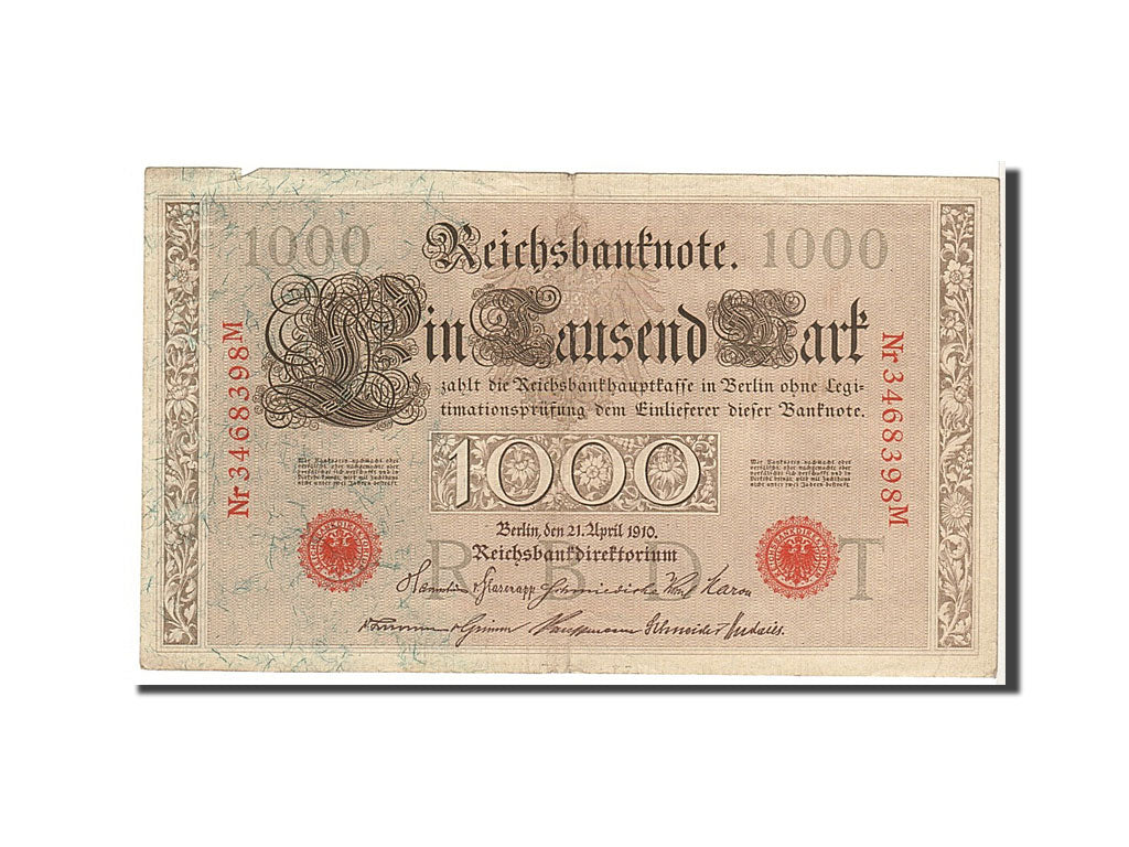 Billet, Allemagne, 1000 Mark, 1910, KM:44b, TB+