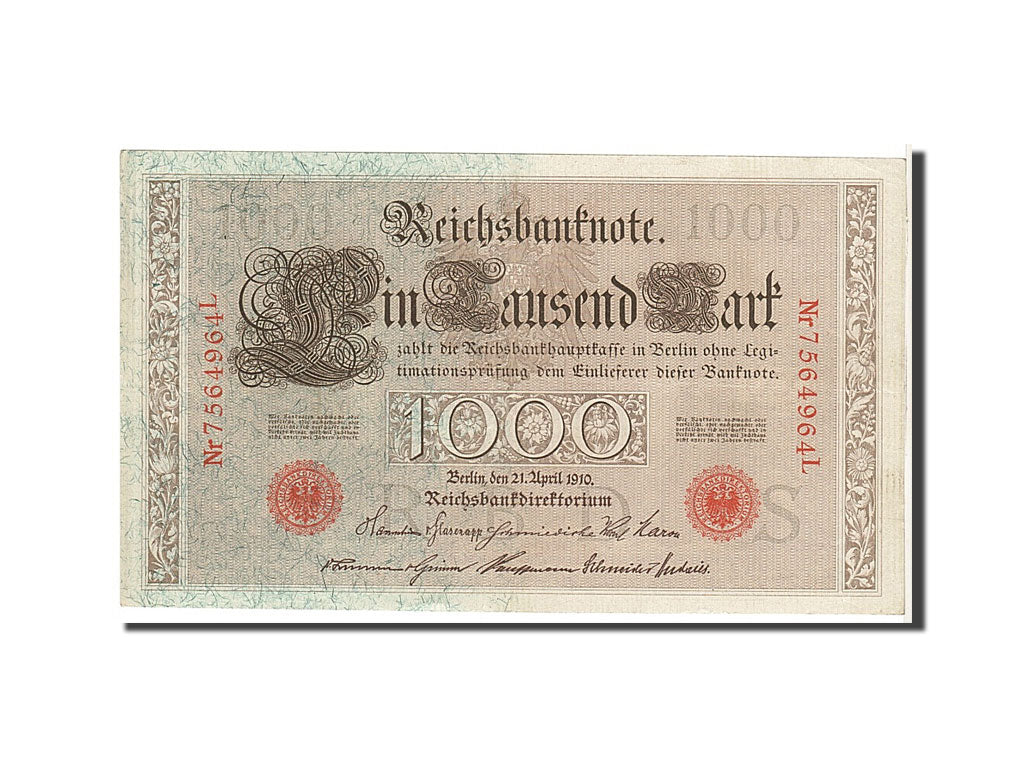 Billet, Allemagne, 1000 Mark, 1910, KM:44b, TTB+