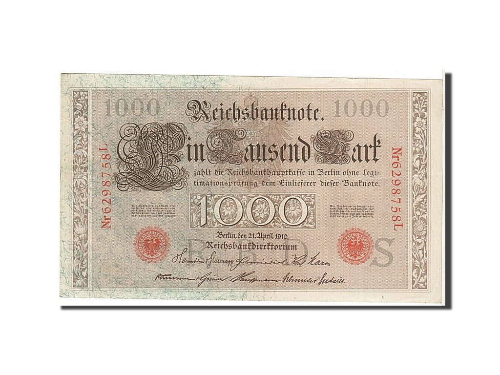 Billet, Allemagne, 1000 Mark, 1910, KM:44b, TTB+