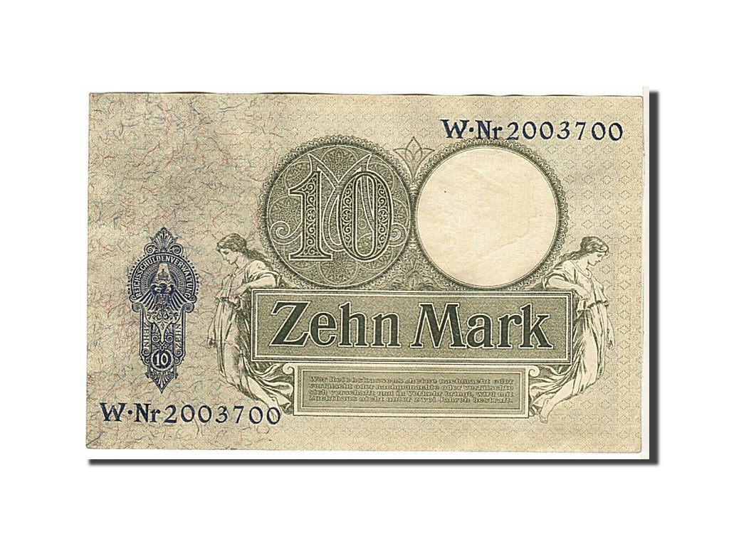 Banknote, Germany, 10 Mark, 1906, 1906-10-06, KM:9b, AU(55-58)