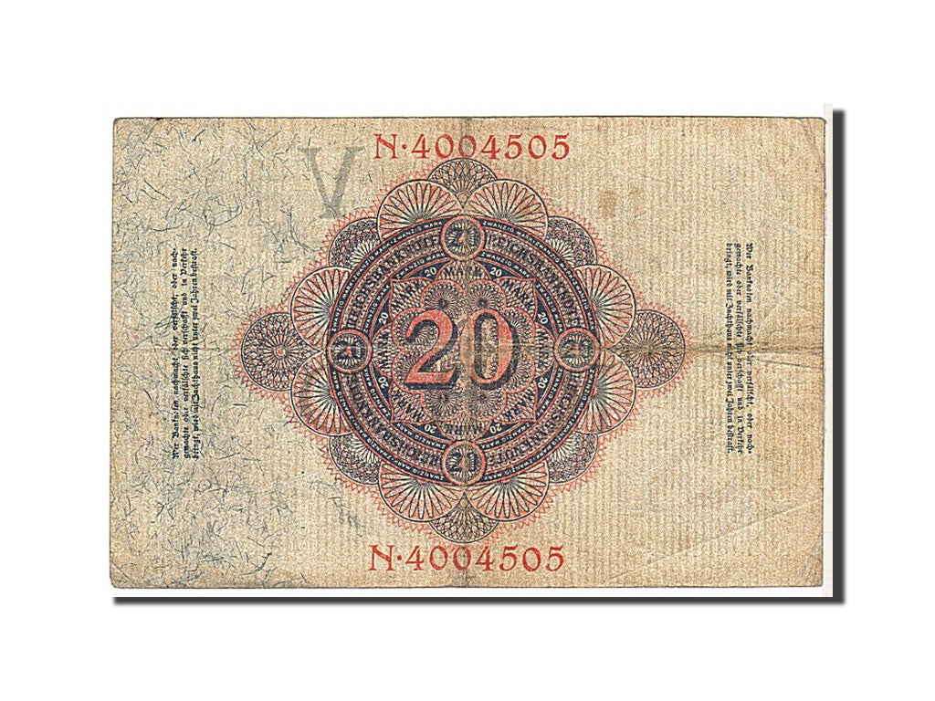 Banknote, Germany, 20 Mark, 1914, KM:46b, VF(30-35)