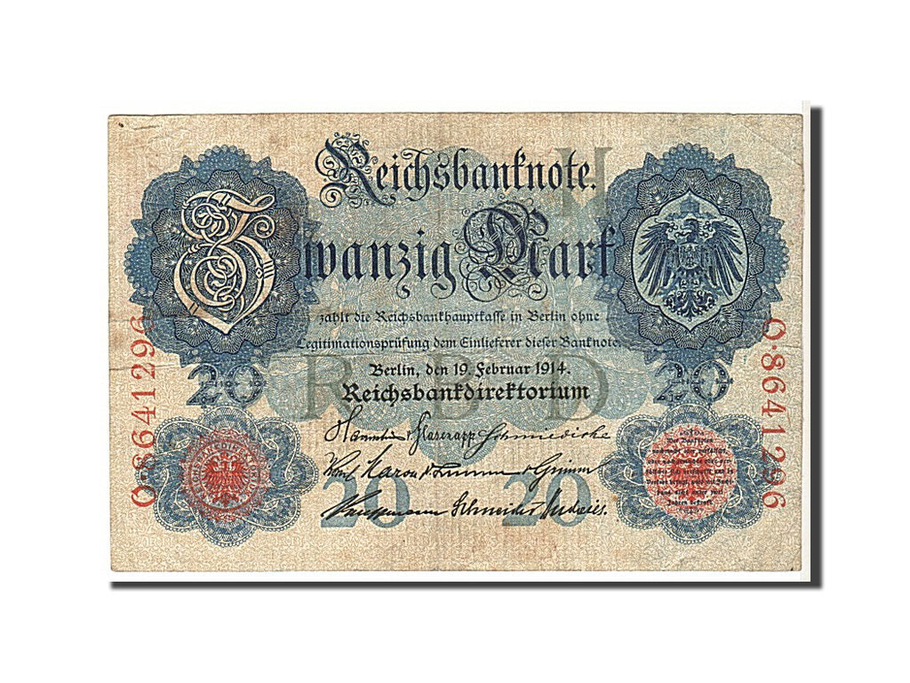 Banknote, Germany, 20 Mark, 1914, EF(40-45)