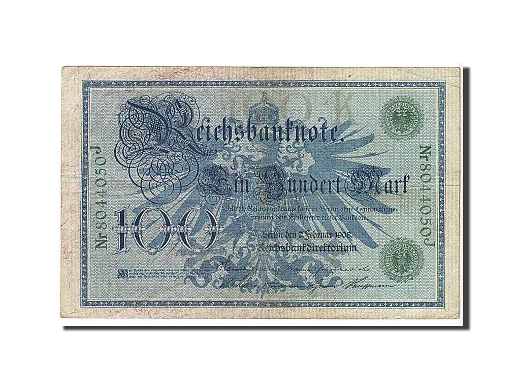 Germany, 100 Mark, 1908, KM #34, EF(40-45), 8044050J