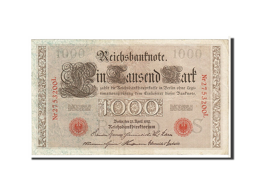 Banknote, Germany, 1000 Mark, 1910, AU(50-53)