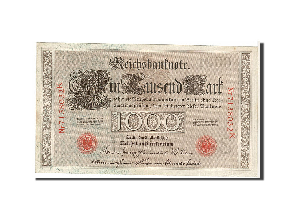Billet, Allemagne, 1000 Mark, 1910, KM:44b, TTB+