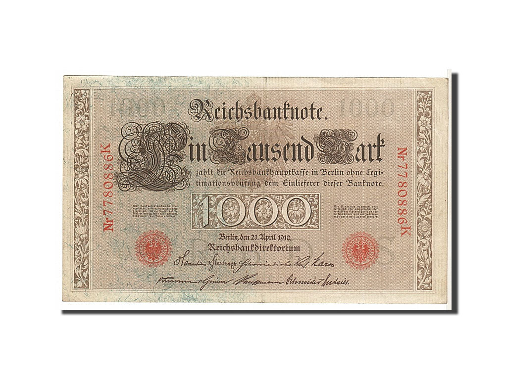Billet, Allemagne, 1000 Mark, 1910, KM:44b, TTB+