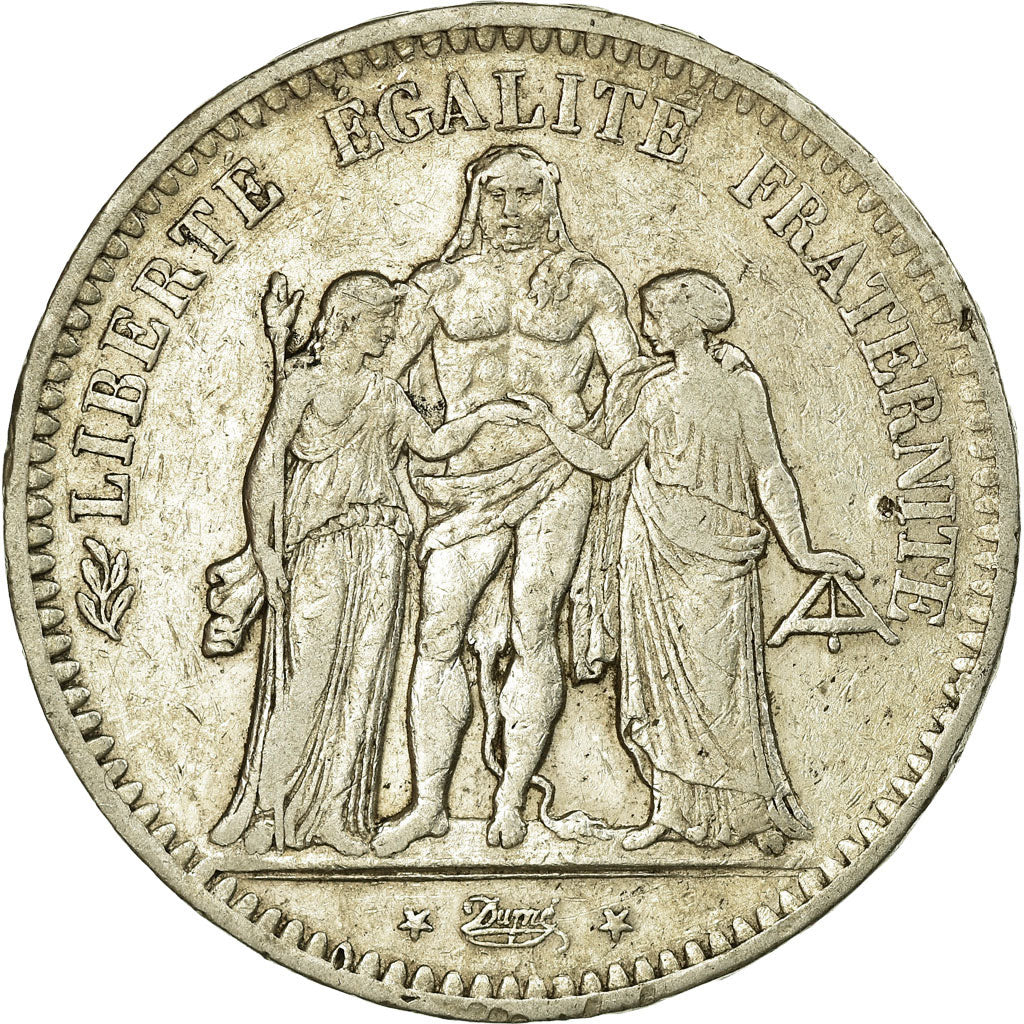 Münze, Frankreich, Hercule, 5 Francs, 1849, Bordeaux, SS, Silber, KM:756.4