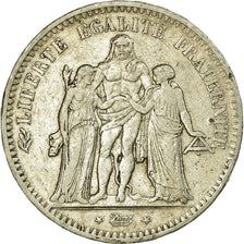 Münze, Frankreich, Hercule, 5 Francs, 1849, Bordeaux, SS, Silber, KM:756.4