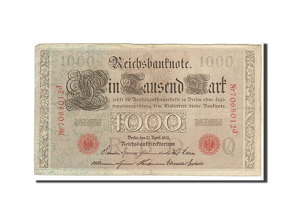 Billet, Allemagne, 1000 Mark, 1910, KM:44b, TB+