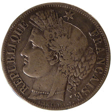 FRANCE, Cérès, 5 Francs, 1849, Paris, KM #761.1, VF(30-35), Silver, Gadoury #719