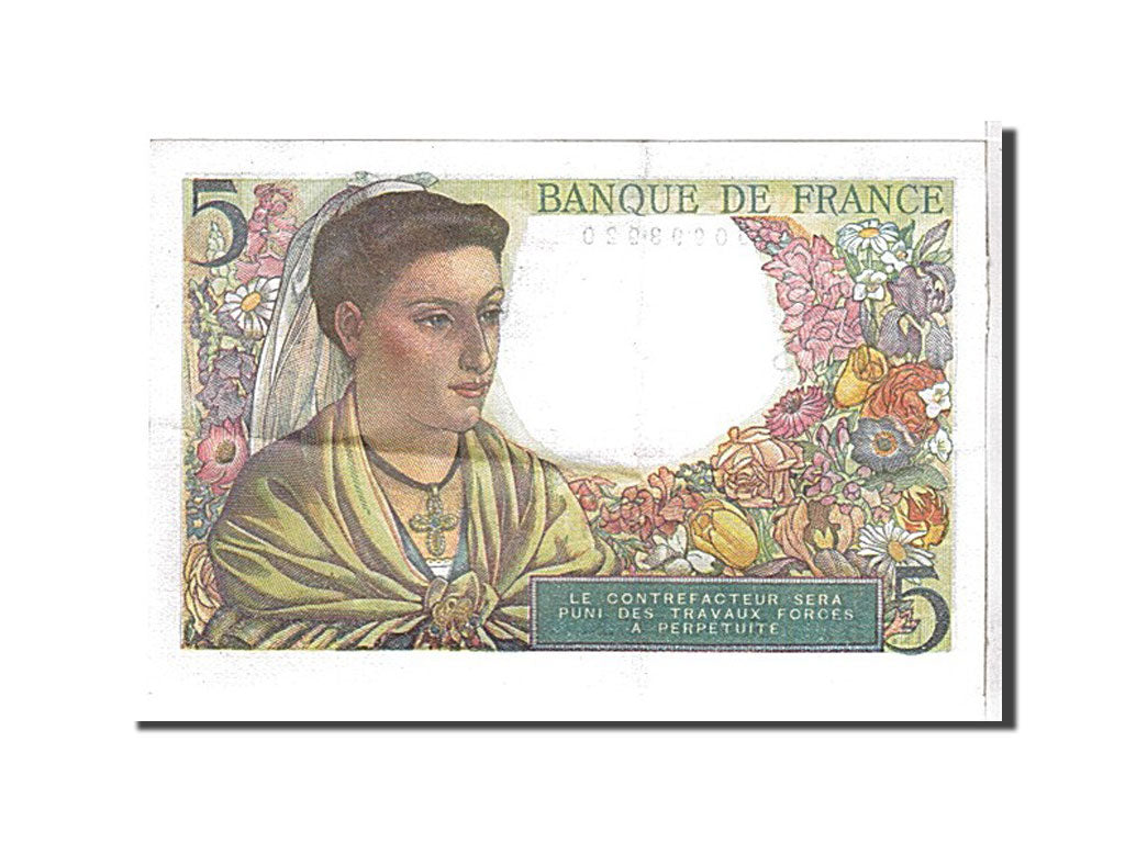 France, 5 Francs, 5 F 1943-1947 ''Berger'', 1947, KM #98b, AU(55-58), K157,...