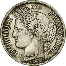 Moneta, Francia, Cérès, 5 Francs, 1849, Strasbourg, BB, Argento, Gadoury:719