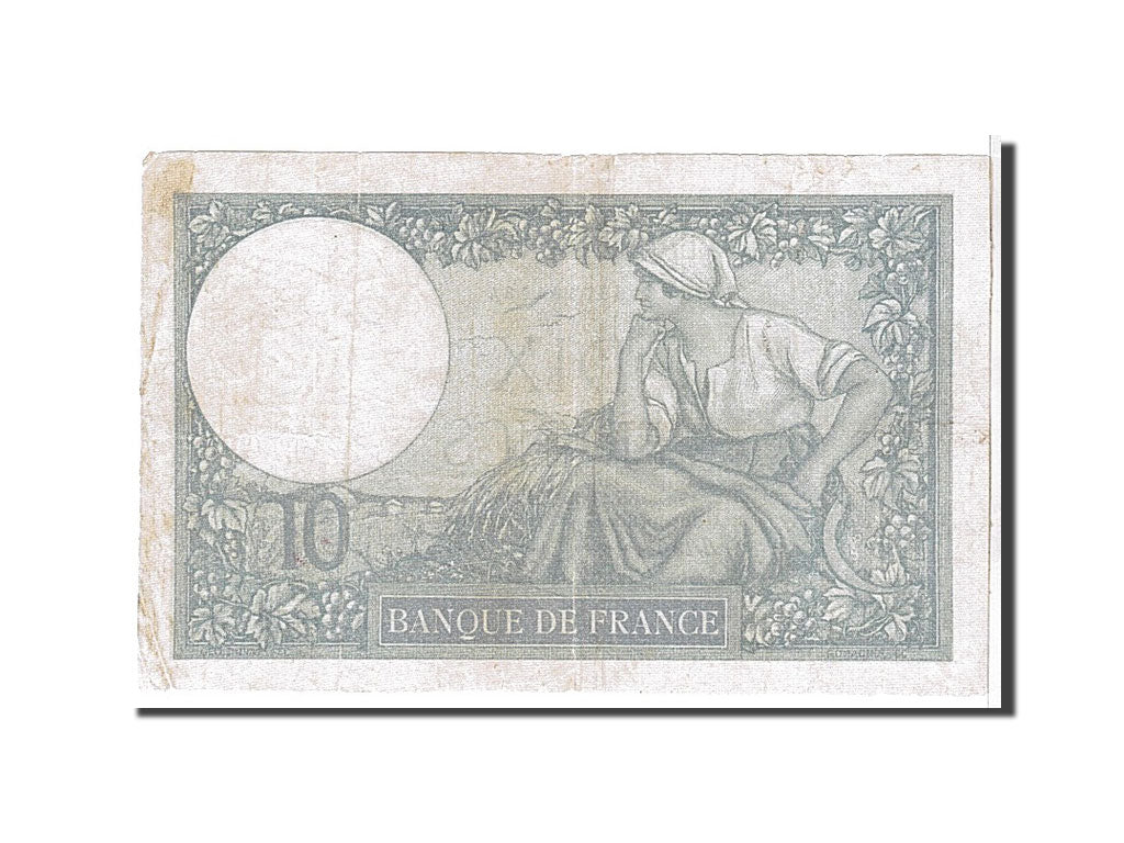 France, 10 Francs, 10 F 1916-1942 ''Minerve'', 1940, KM #84, VF(20-25),...