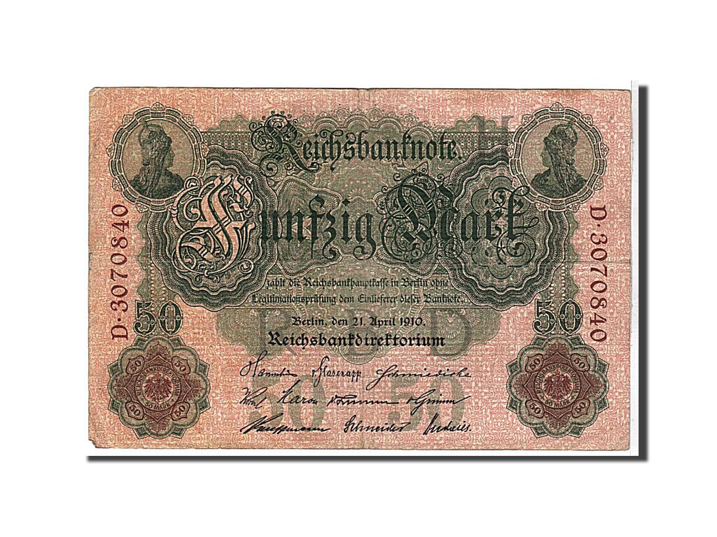 Banknote, Germany, 50 Mark, 1910, KM:41, VF(30-35)