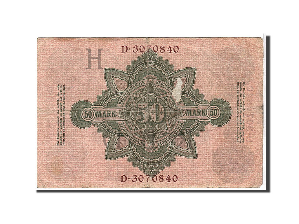 Banknote, Germany, 50 Mark, 1910, KM:41, VF(30-35)