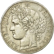 Coin, France, Cérès, 5 Francs, 1849, Strasbourg, EF(40-45), Silver