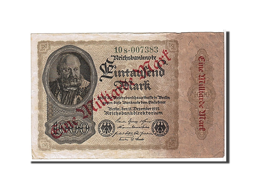 Billet, Allemagne, 1 Milliarde Mark on 1000 Mark, 1922, TB+