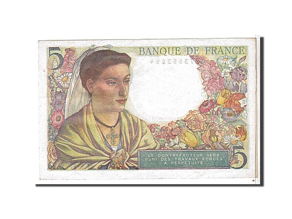 Banknote, France, 5 Francs, 5 F 1943-1947 ''Berger'', 1947, UNC(65-70)