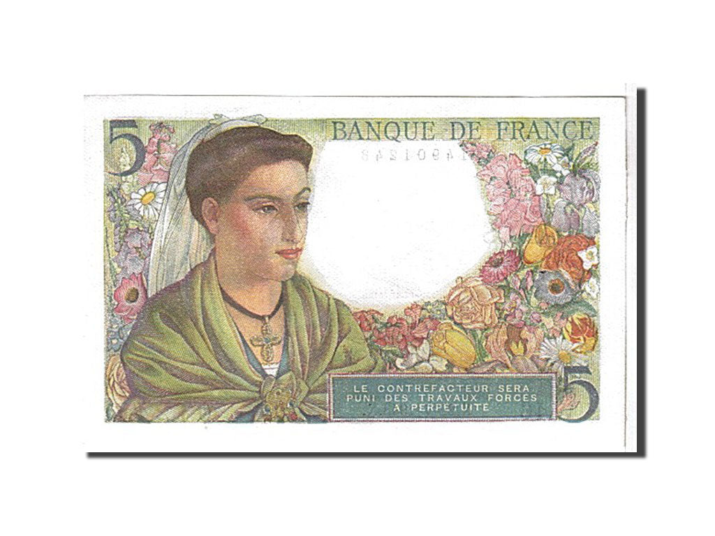 Banconote, Francia, 5 Francs, 5 F 1943-1947 ''Berger'', 1943, SPL, Fayette:5.2