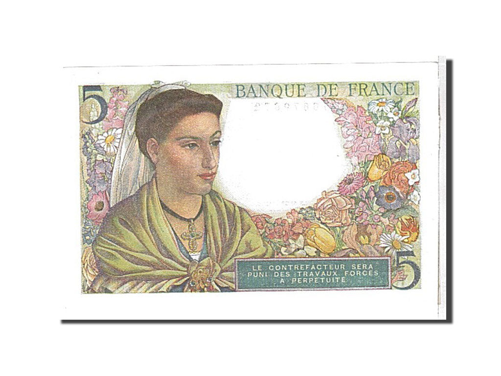 Banknote, France, 5 Francs, 5 F 1943-1947 ''Berger'', 1943, UNC(65-70)