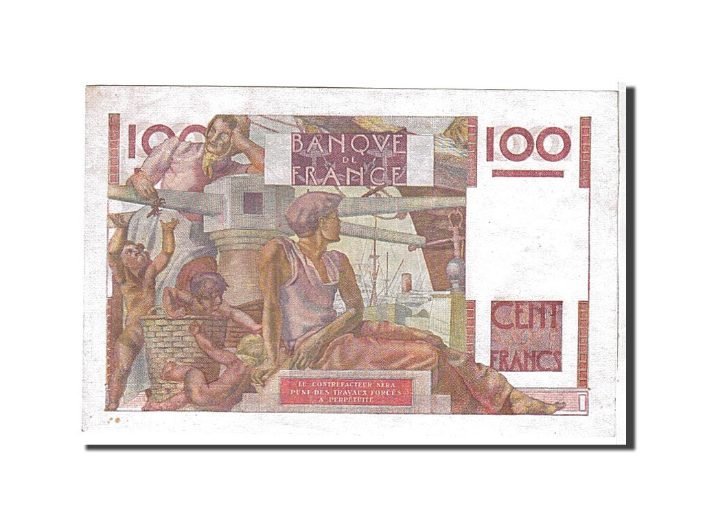 Banknote, France, 100 Francs, 100 F 1945-1954 ''Jeune Paysan'', 1946, AU(55-58)